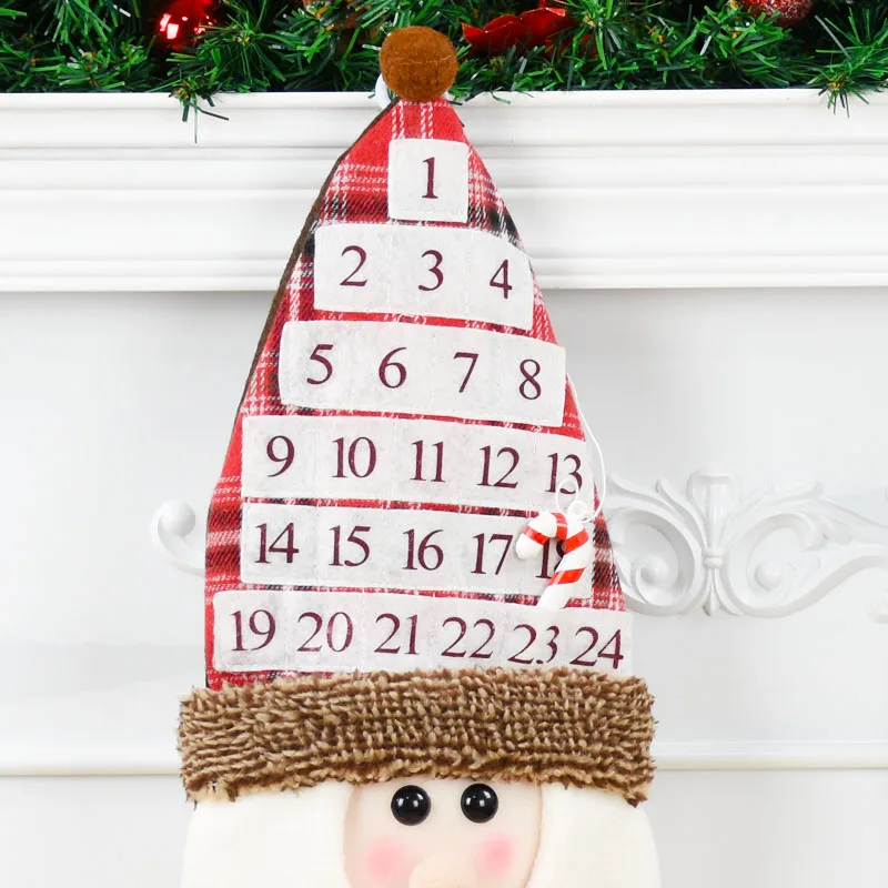 Санта-Клаус, снеговик, Рождественский календарь, календарь на день рождения, Адвент-календарь, Новогоднее украшение, рождественские украшения для дома