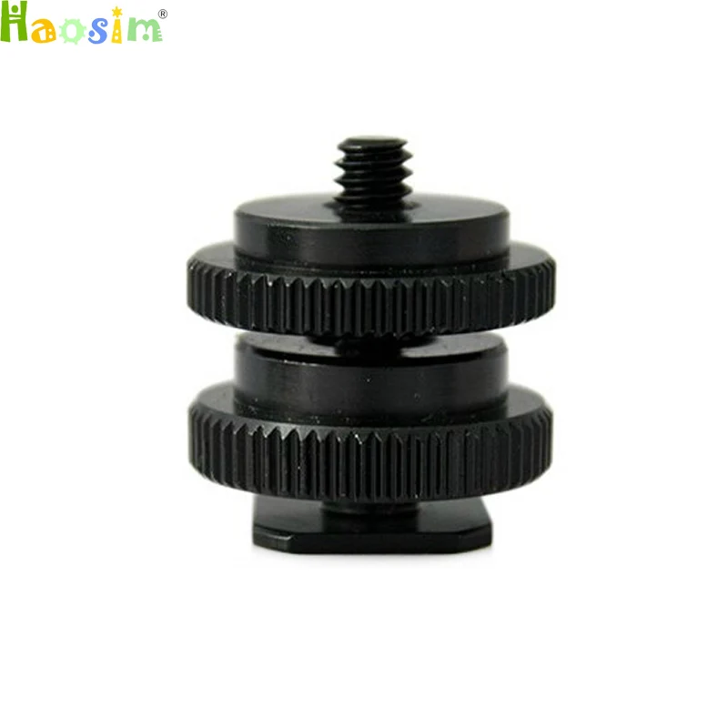 

1/4 and 3/8 Tripod Mount Screw with Double Layer to Flash Hot Shoe Adapter Holder Mount Photo Studio Accessories