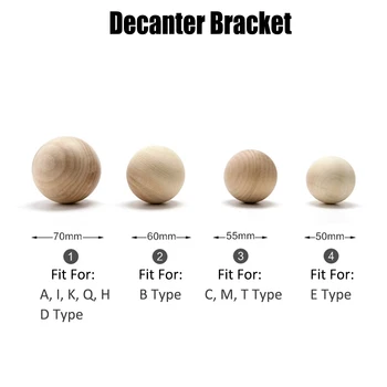 

Whiskey Wine Shot Decanters Carafe Bottles Stop Stopper Wooden Balls 50mm 55mm 60mm 70mm