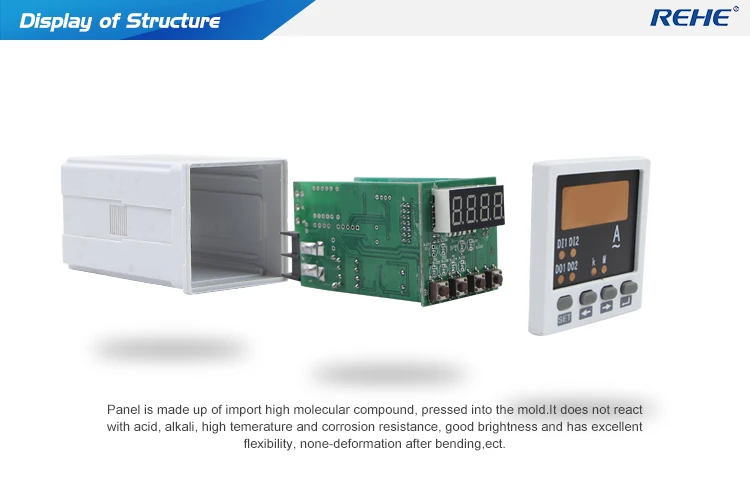 REHE DC RH-DA81 48*48 мм Цифровой умный однофазный Измеритель постоянного тока светодиодный