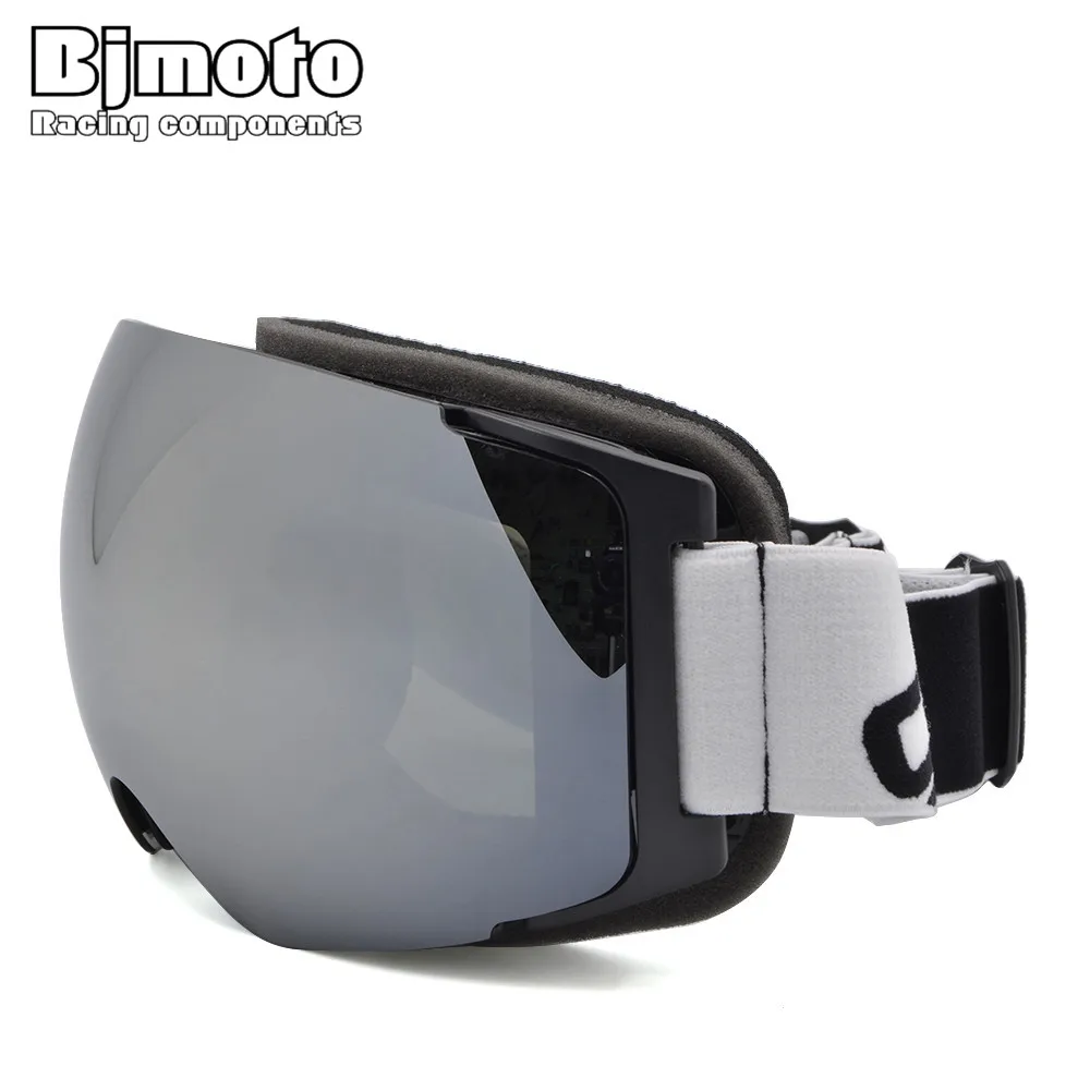 

BJMOTO Motorcycle Flexible Skiing Snowboard Snowmobile Goggles Magnet Fast Lens Changing System Moto Glasses Motocross Goggle