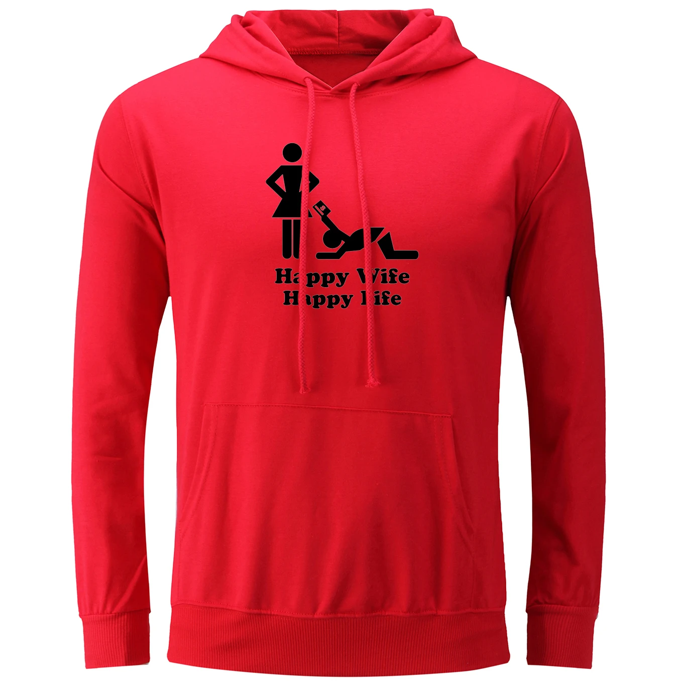 line Shop Funny Marriage Happy Wife Happy Life Husband Quotes Hoo Men s Women s Boy s Girl s Sweatshirts Hip Hop Jackets Cotton Coat