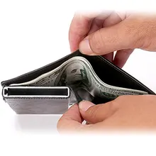 BISI GORO новая визитная карточка посылка протектор Rfid Тонкий кредитный держатель для карт Кошелек Алюминиевый мужской женский металлический кошелек для карт