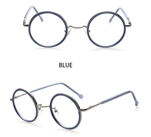 Small Round Metal Frame Glasses Circle Spectacle Frames Clear Lens