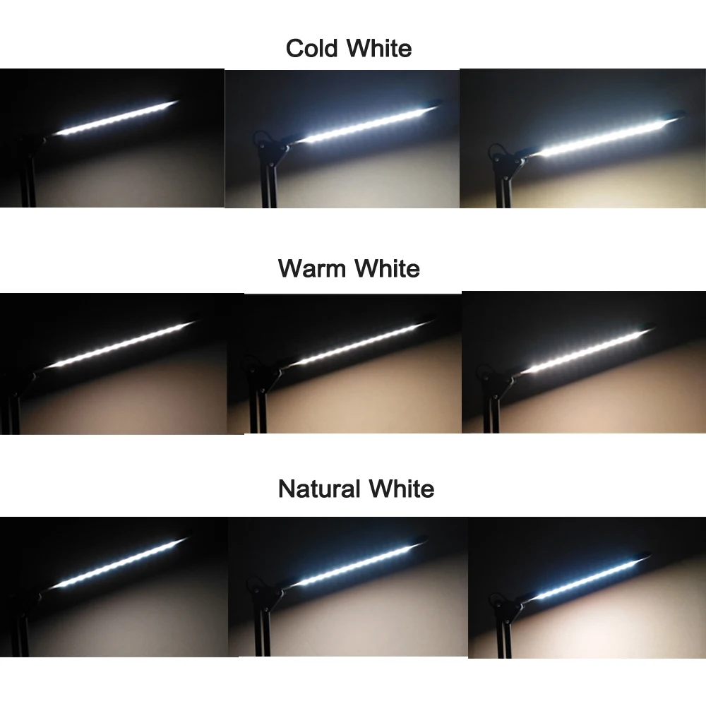  USB Table Lamp 6W Flexible Dimmable LED Desk Lamp Three Color Modes Reading Light with Clip DC5V - 33001470990