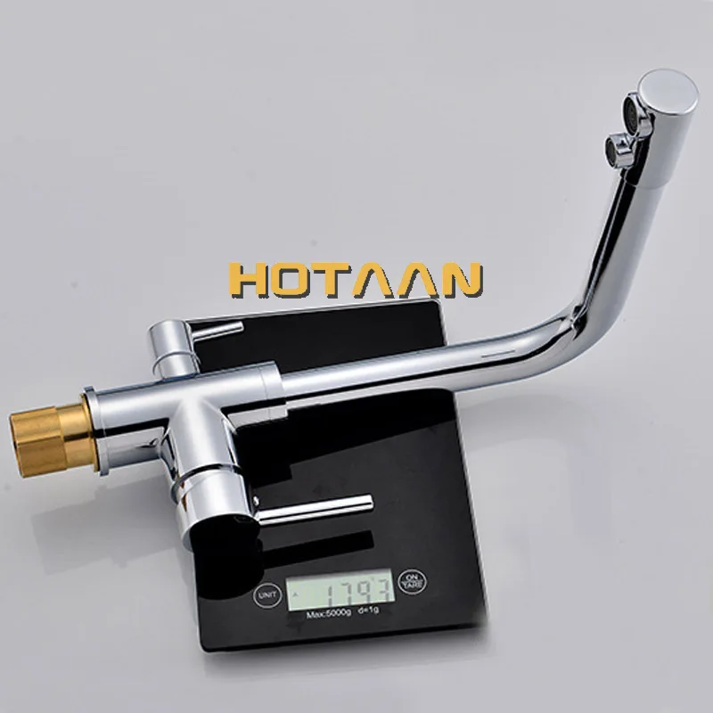  Free shipping Multifunctional New Chrome Pure Water Kitchen Sink Faucet Swivel Spout Mixer Tap With - 32815563992