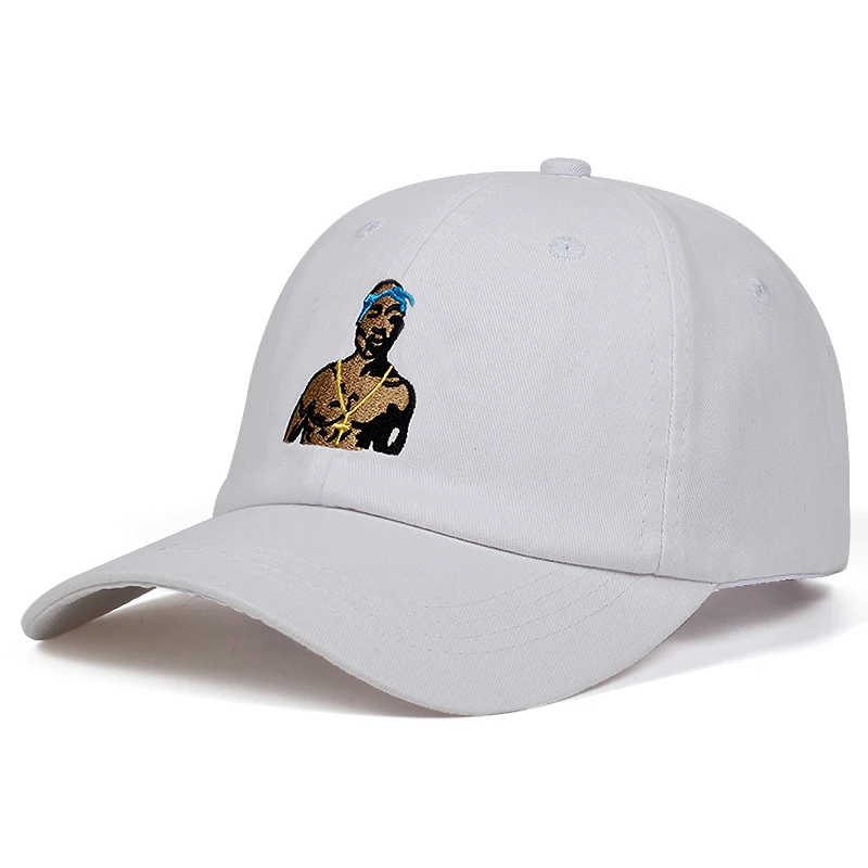 Tupac Кепка Shakur Рэп певица хип хоп 2pac бейсбольная заглушка на шляпку портрет хлопок уникальные индивидуальные вентиляторы бейсболка для папы регулируемая