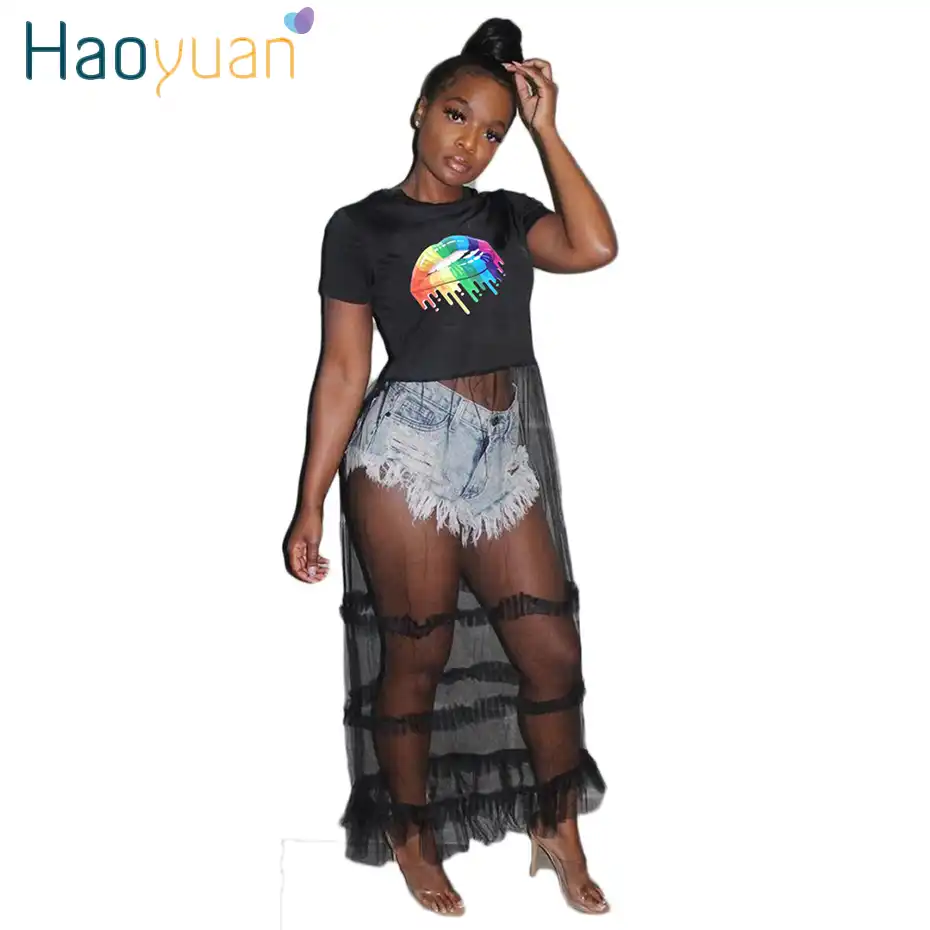 mesh t shirt dress festival