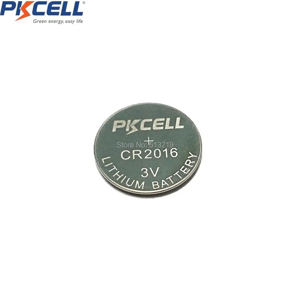 10 шт/50 шт PKCELL CR2016 3V литиевая батарея BR2016 DL2016 ECR кнопочные батареи