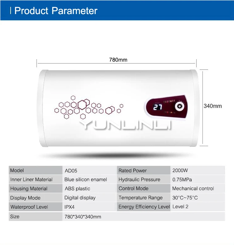 Бытовой водонагреватель с механическим управлением, водонагреватель с цифровым дисплеем, скоростной нагреватель горячей воды AD05