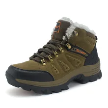 Break Out New Men Boots for Men Winter Snow Boots Warm Fur&Plush Lace Up High Top Fashion Men Shoes 45 46 47