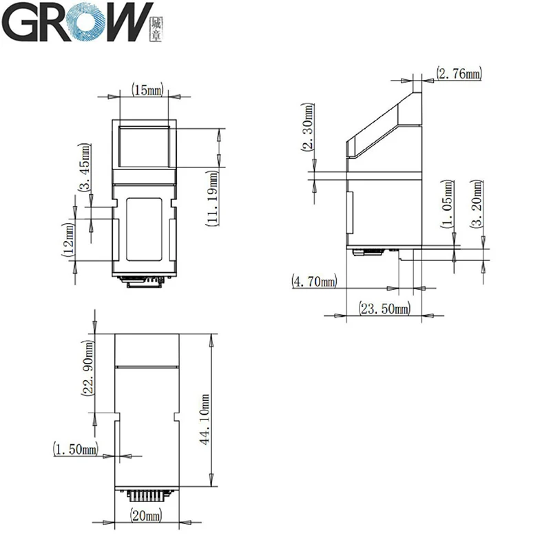 GROW R307 дешевый USB UART синий светильник оптический контроль доступа отпечатков пальцев устройство распознавания Сканер модуль датчик