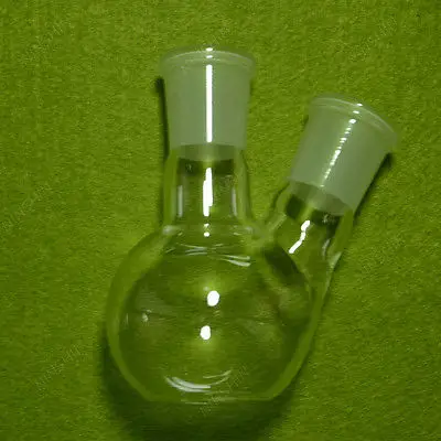 

100ML Two Neck Boiling Plat Bottom Flask,heavy Wall,with 24/29 Joint,lab Flask