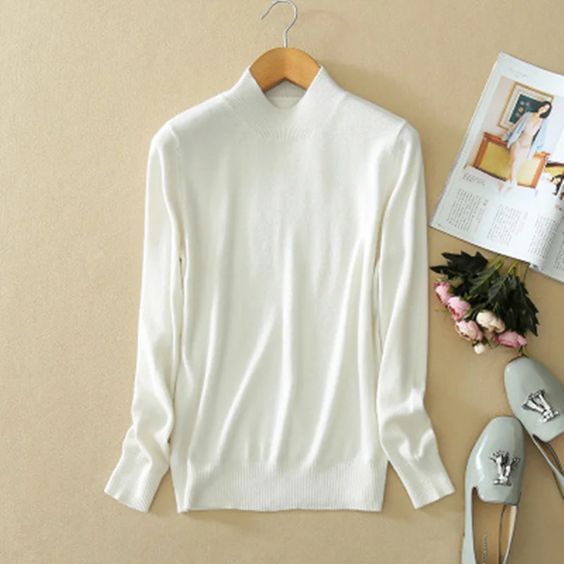 

2020 Japanese Cotton Cashmere Sweater Women Men Loose Pullover Fashion FemaleTurtleneck Sweater Male Womem's Sweaters Knitted