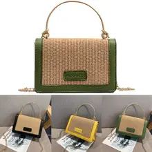 Lady Straw Bucket Rattan Woven Handbag Summer Beach Circle Shoulder Bag Ladies Beach Bag Handbags Bag For Women 2019 12*18*7cm