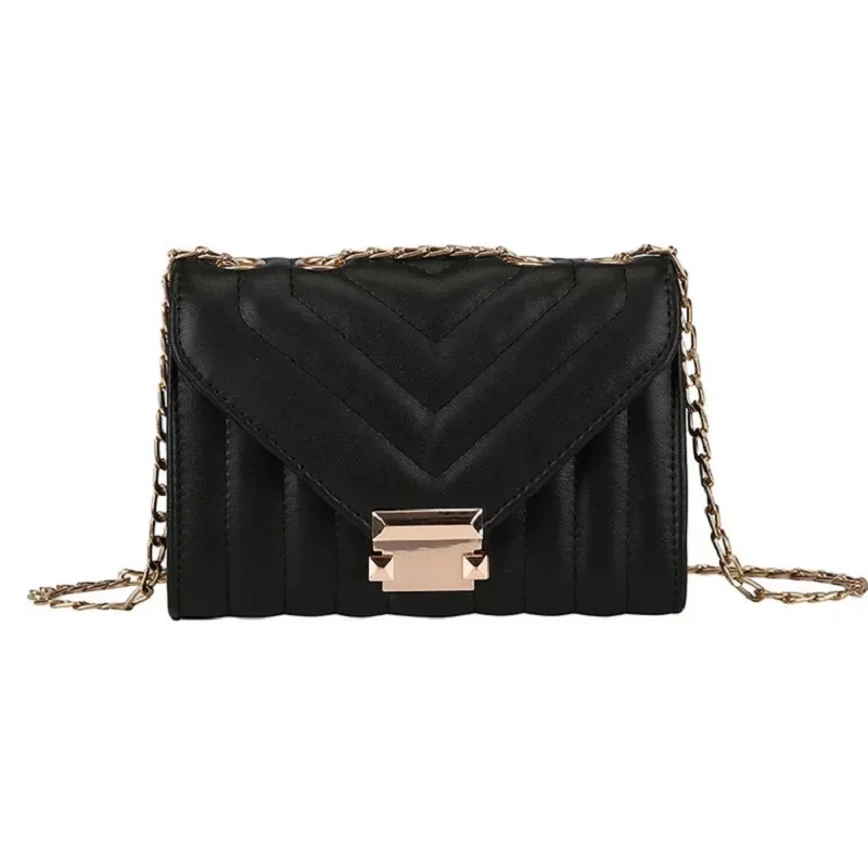 

Bags for women 2019 luxury handbag women's bag designer fashion black chain lock single shoulder cross body small square bag