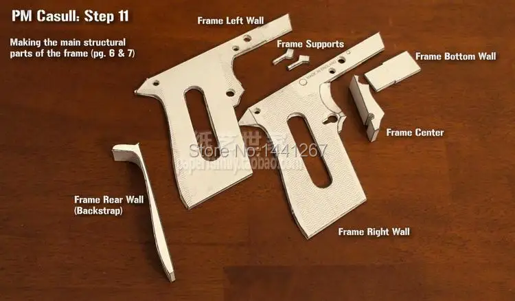 Каскаль револьвер Хеллсинг 454 каскаль пистолет Масштаб 1:1 вампир АКАТ оружие может быть ручной 3D бумажная модель руководство