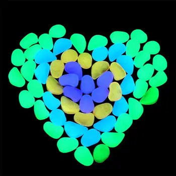 

AKDSteel 100PCS Luminous Stone Fluorescence Cobblestone Pebble for Home Aquarium Decoration