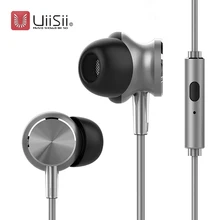 Wholesale High Quality Gold Headphones Subwoofer Super Bass UiiSii GT500 Sport Headset with MIC Luxury Metal 3.5mm for Sports Smartphone