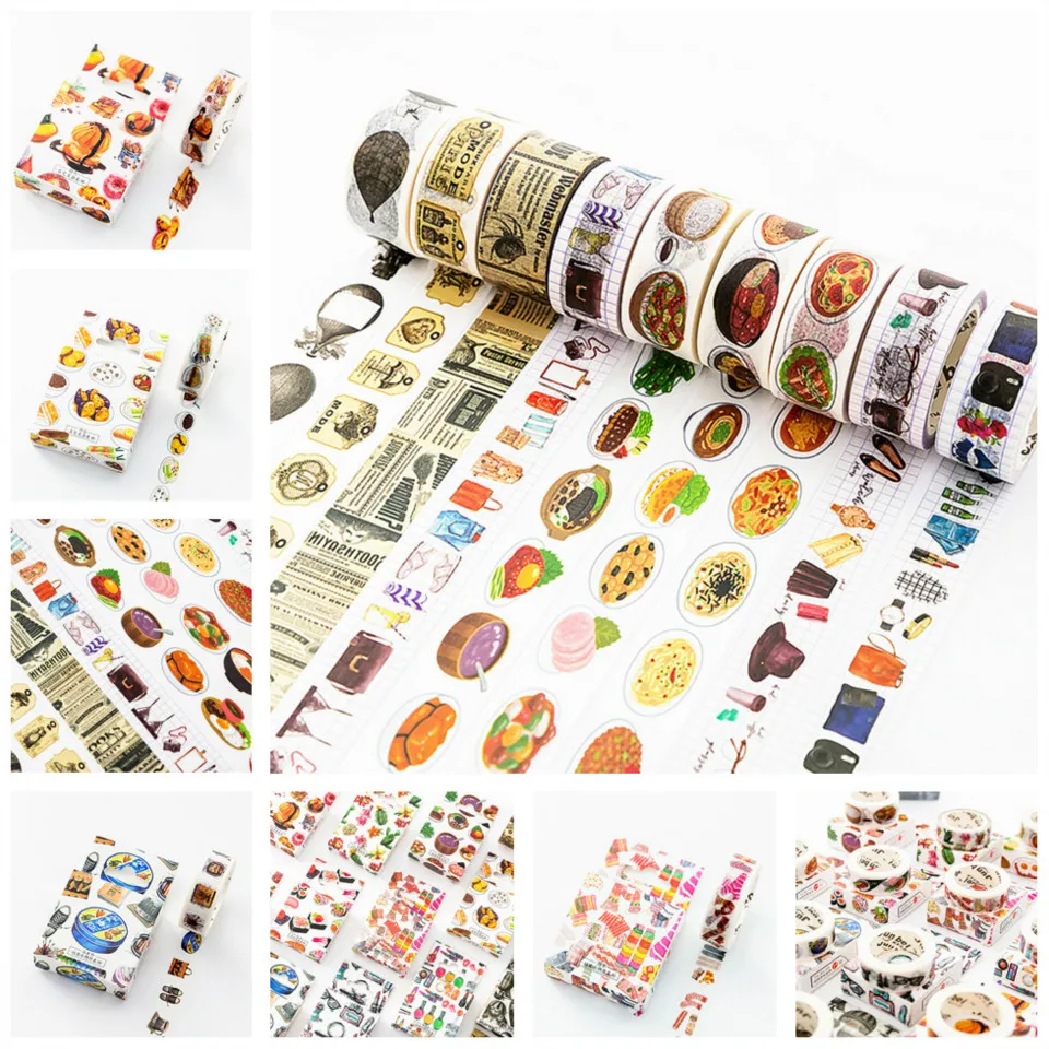 

1pc Plant Eats Stationery Stickers Decoration Roll Diy Decorative Sticky Paper Masking Tape Self Adhesive Tape Scrapbook Tape