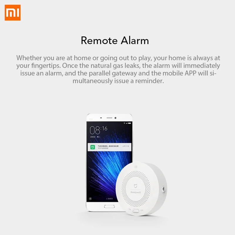 Детектор газа Xiaomi Honeywell Zigbee дистанционное управление CH4 обнаружение настенный