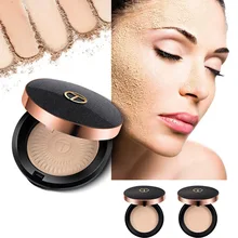 Женский осветлитель для лица консилер натуральный отбеливающий основа пудра для лица макияж Женская модная Пудра со спонжем