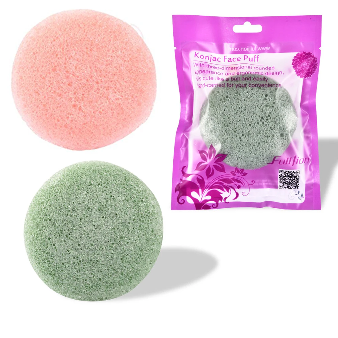 1 шт. Konjac косметический пуф круглой формы для умывания лица Натуральный очищающее средство для лица растение хлопок бамбук древесный уголь влажный спонж для макияжа