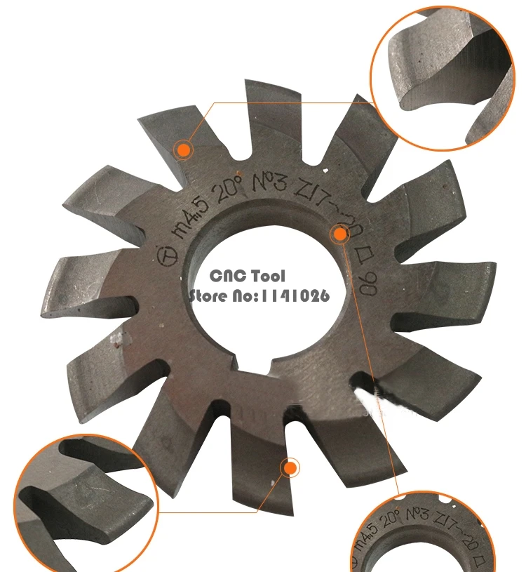 M0.5 M0.75 M1 M1.25 M2 M2.5 M3 M4-M10 Modulus PA20 градусов NO.1-NO.8 HSS зубчатая фреза режущие инструменты