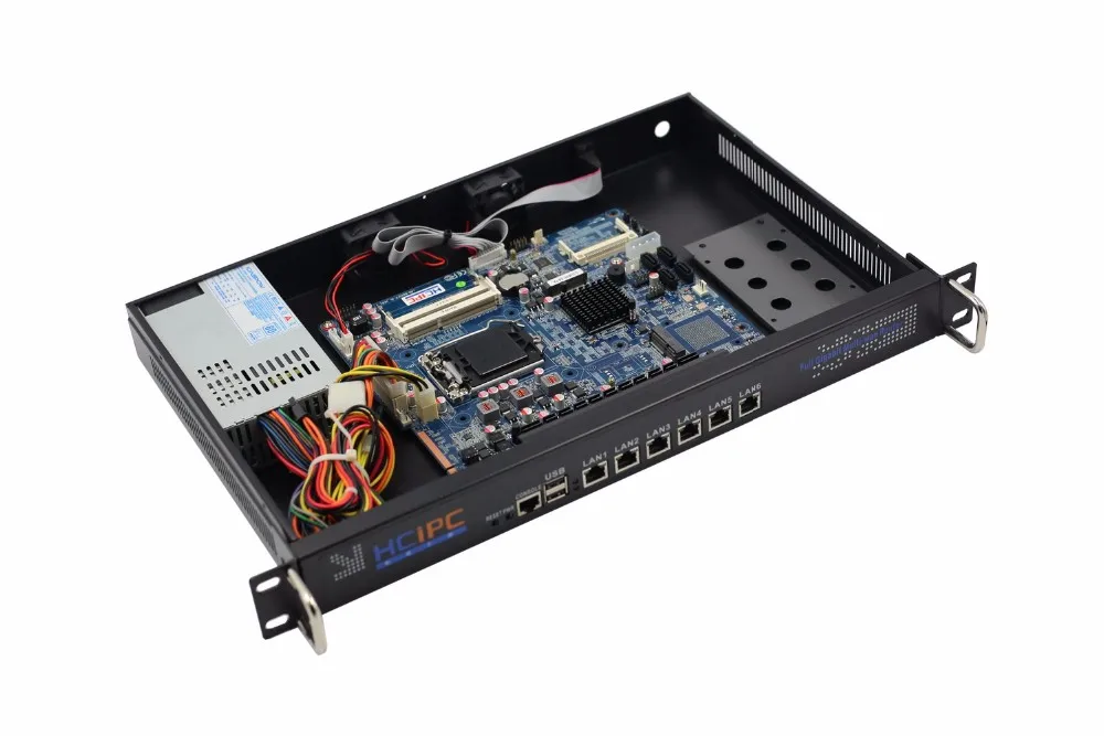 HCiPC B207-1 HCL-SZ87-6LB, Barebone, LGA1150 Z87 82574L 6LAN 1U система брандмауэра, 6LAN материнская плата, 1U 6LAN сетевой маршрутизатор