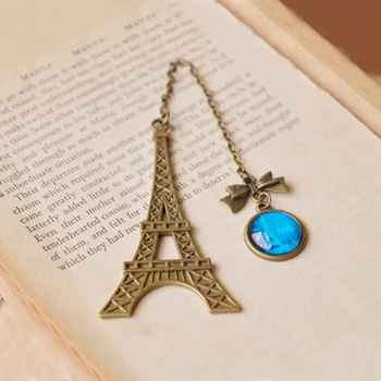 

eiffel tower creative jewelry gift bookmarks bronze read necessary metal bookmarks for book reading labels School student