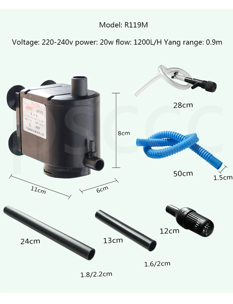 220 В аквариум JEBO насоса 3in1 AP362 R362M R119 маленький размер маленький фильтр аквариум жидкий фильтр fish tank Водяной насос
