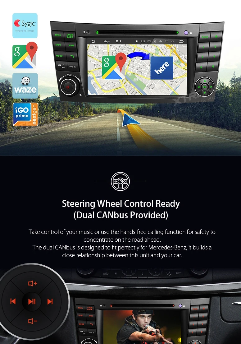 Flash Deal 7" Android 7.1 OS 2G+16G Car DVD for Mercedes-Benz E-Class W211 2002-2008 & CLS-Class W219 2005-2006 with 2GB RAM & HDMI Output 15