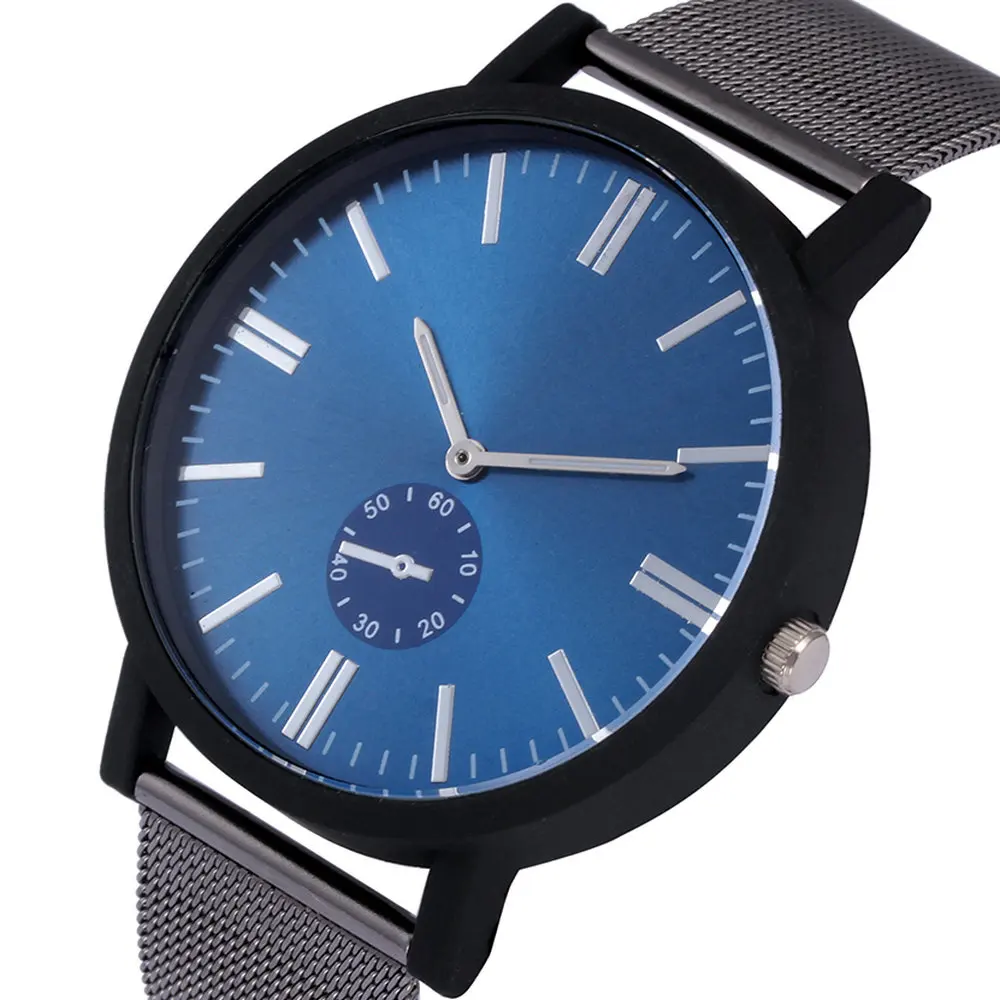 

Fashion Female Business Watch Luxury Metal Mesh Band Stainless Steel Analog Quartz Wristwatch Black Hot Sale Men's Watches