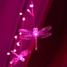 4 м 100 светодиодный светильник для занавесок 18 P, украшение в виде стрекозы, Navidad, лампа для рождественской вечеринки, свадьбы