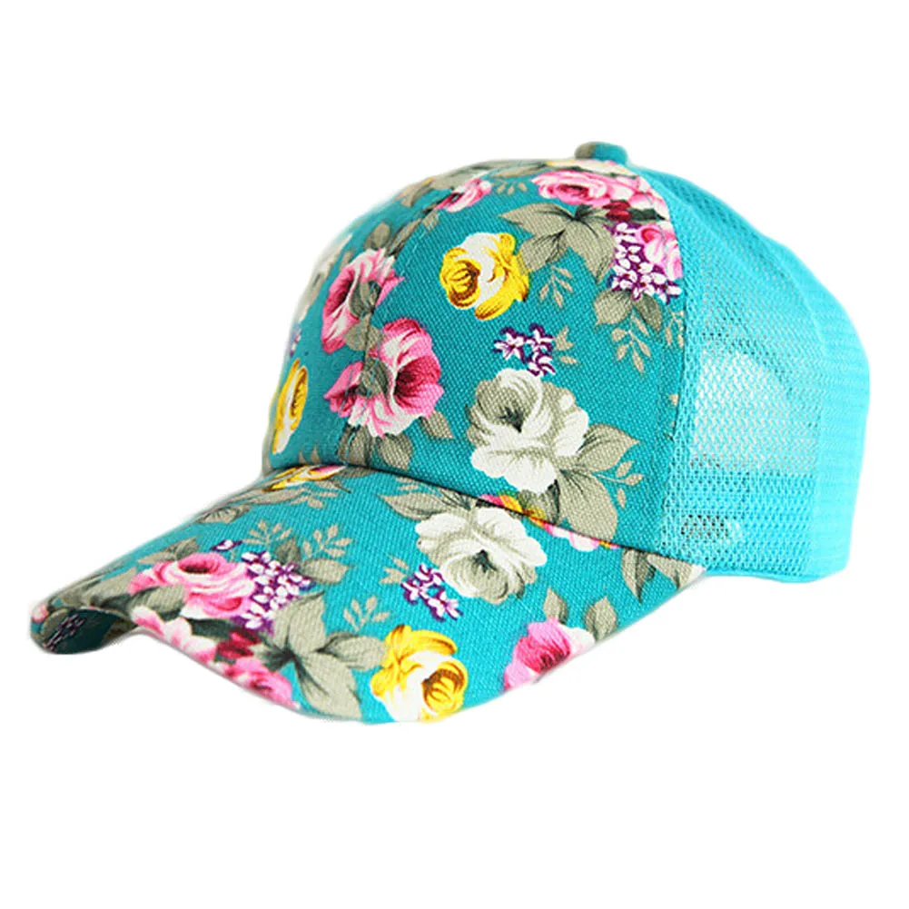 Женская Цветочная Кепка для гольфа сетчатая крутая солнцезащитная Кепка для гольфа с застежкой сзади летняя спортивная Солнцезащитная шляпа