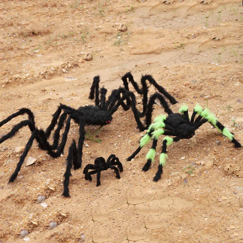 Пушистая имитация паука игрушка ужасное украшение для Хэллоуина дом с привидениями День Дурака@ ZJF