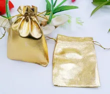 10 unids 13*18 cm bolso de lazo bolsas de mujer de la vendimia de oro para La Boda/Fiesta/de La Joyería/de la Navidad/bolsa de Envasado Bolsa de regalo hecho a mano diy