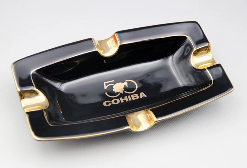 Подставка для сигарет COHIBA на 50 ю годовщину прямоугольная керамическая