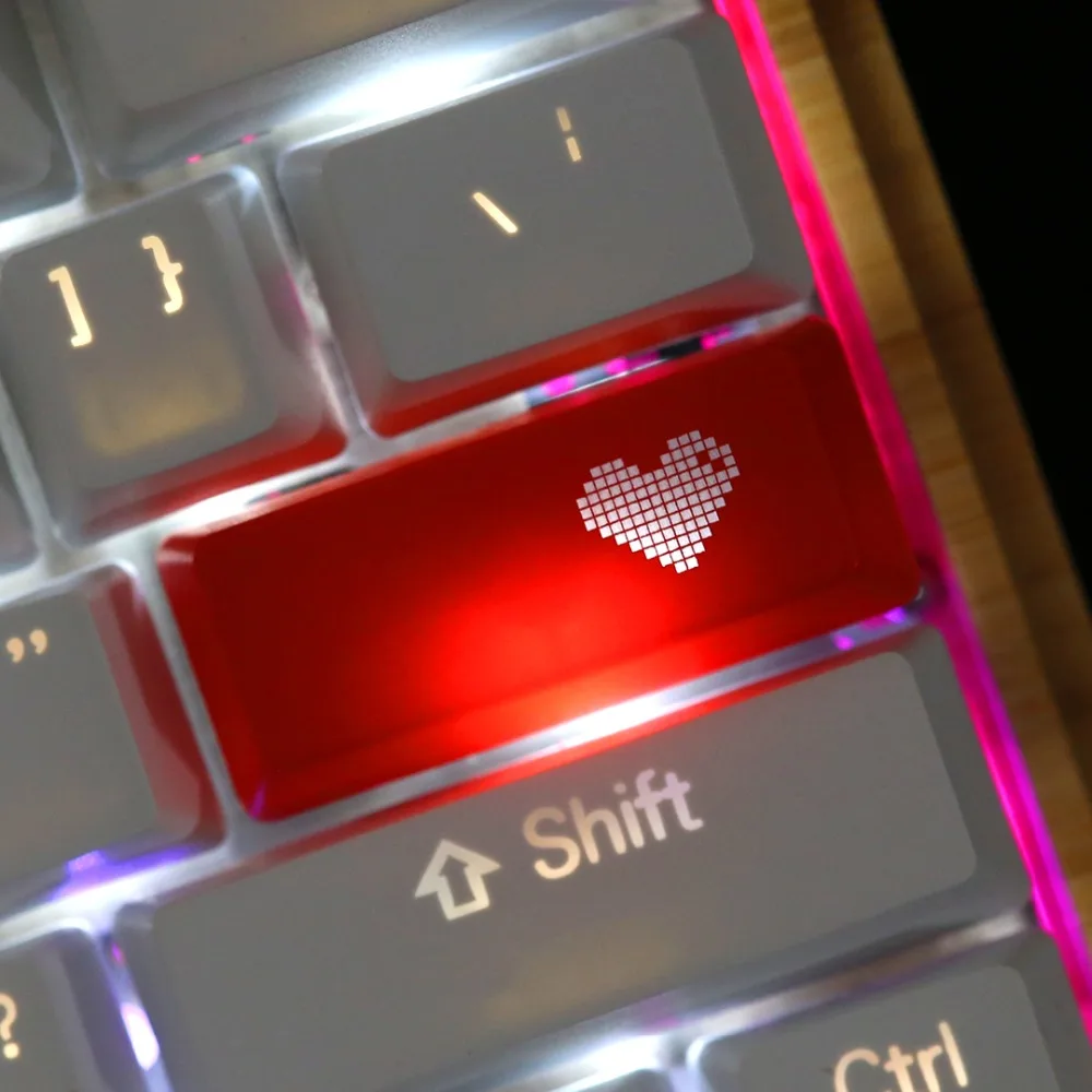 KBDfans красный пиксель любовь keycap esc введите ключ oem высоко ABS материал