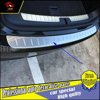 

Stainless Steel Rear Bumper Sill Trunk Pedal For BMW X6 F16 2015-2016 Tread Plate car-styling Rear protective pedal Rear guard