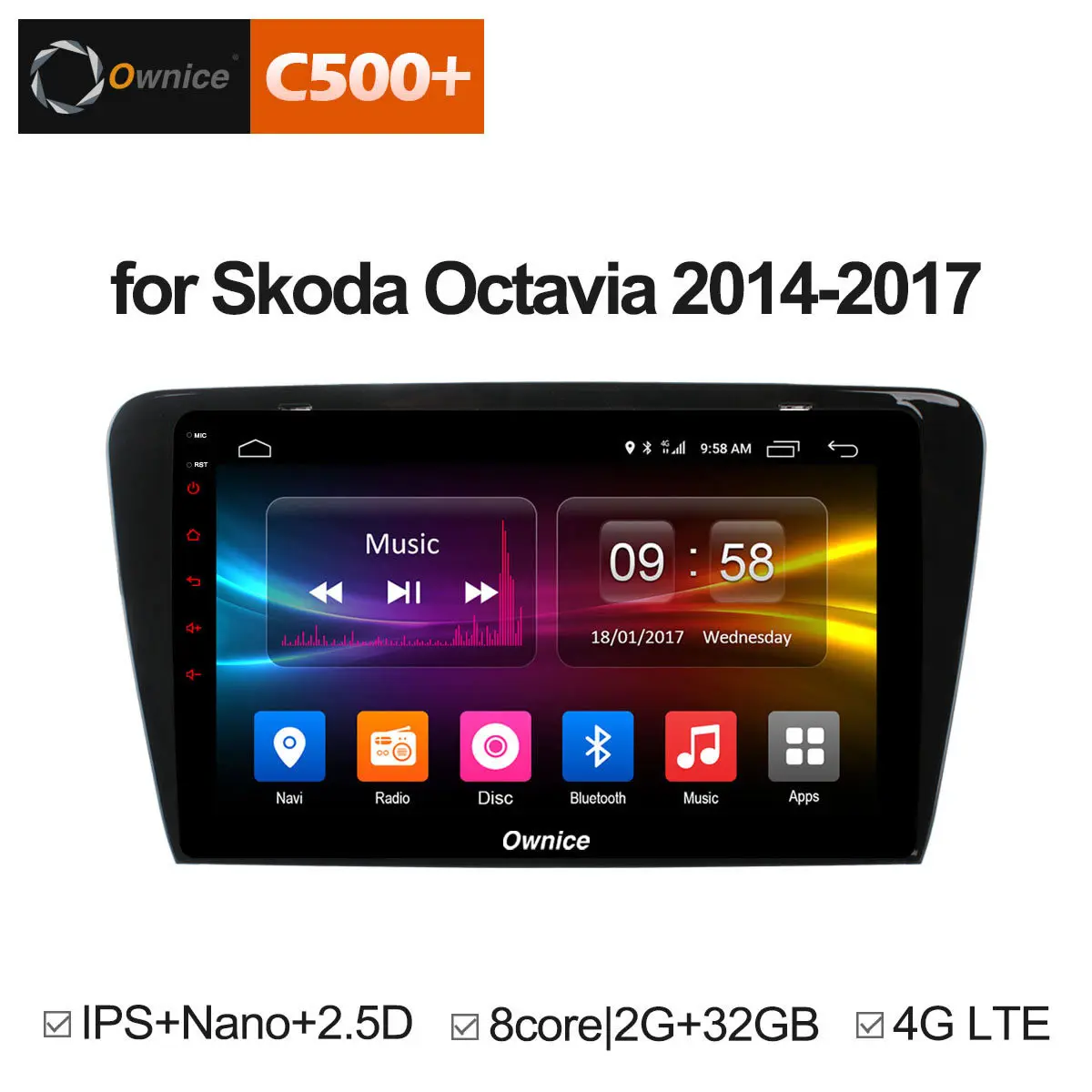 

Ownice C500+ G10 Android 8.1 Octa Core Car Radio DVD Player GPS 2G RAM for Volkswagen Octavia 2014 2015 2016 2017 Support 4G SIM