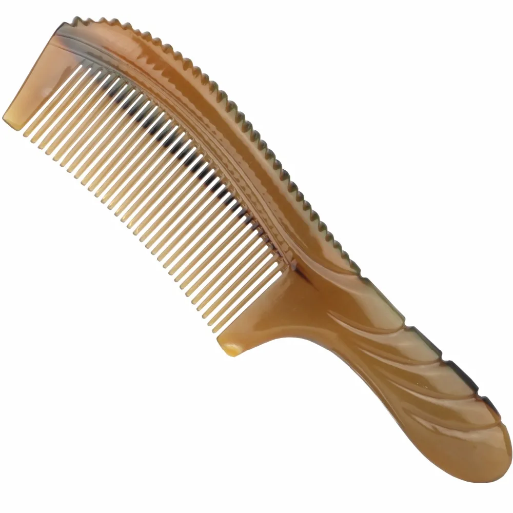 7.87 Inch High Quality Natural Tibet Plateau Yak Horn Comb Anti Static