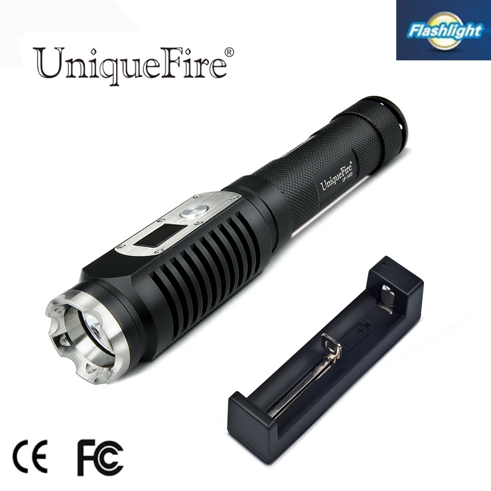 UniqueFire Новый 1403 XM-L2 светодиодный фонарик 1200 люмен 10 Вт Мощный Факел + зарядное устройство водостойкий свет применение 18650 батарея для компинг
