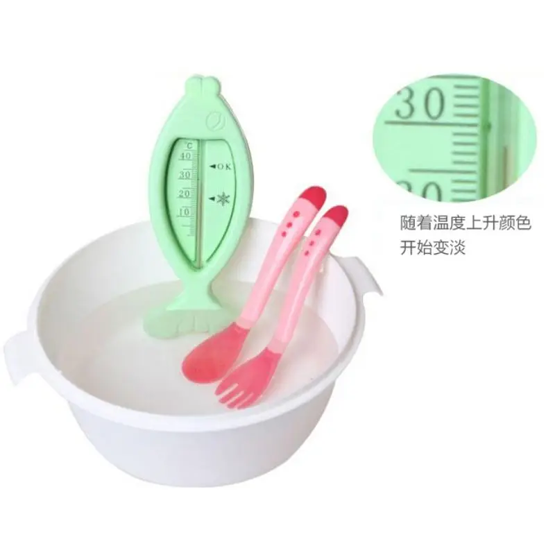 Детская Термочувствительная ложка для кормления, силиконовая ложка для отлучения ребенка, посуда
