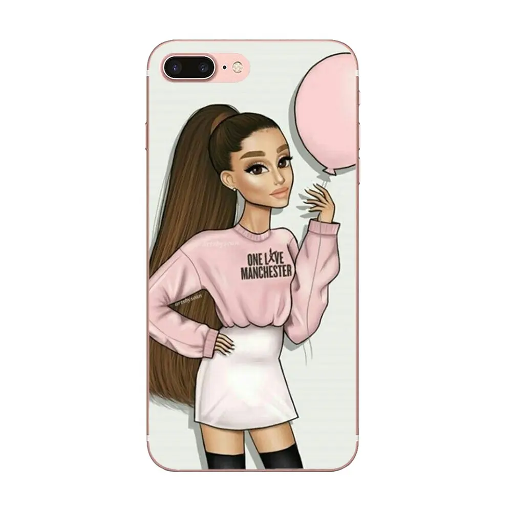 Защитный чехол из ТПУ Ariana Grande для Apple iPhone 4 4S 5 5C 5S SE 6 6S 7 8 Plus X XS Max XR|Чехлы-накладки| |