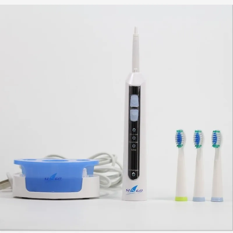 Seago звуковая электрическая зубная щетка перезаряжаемая Индуктивная зарядка Водонепроницаемая умная синхронизация эффективная Чистка полости рта 3 насадки