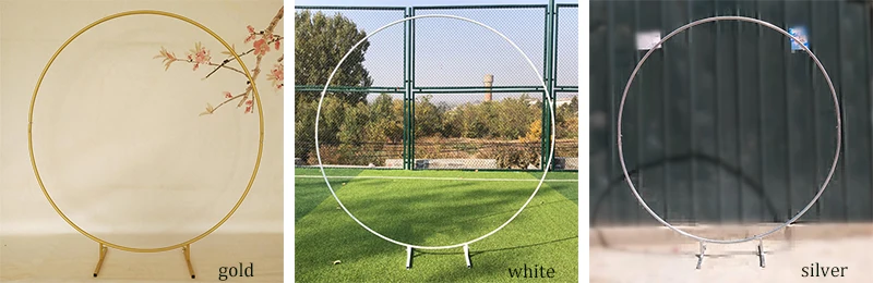 JAROWN Round Ring Arches Iron Shelf Artificial Flower Door Wedding DIY Background Decoration Home Party Flower Row Stand Decor (13)