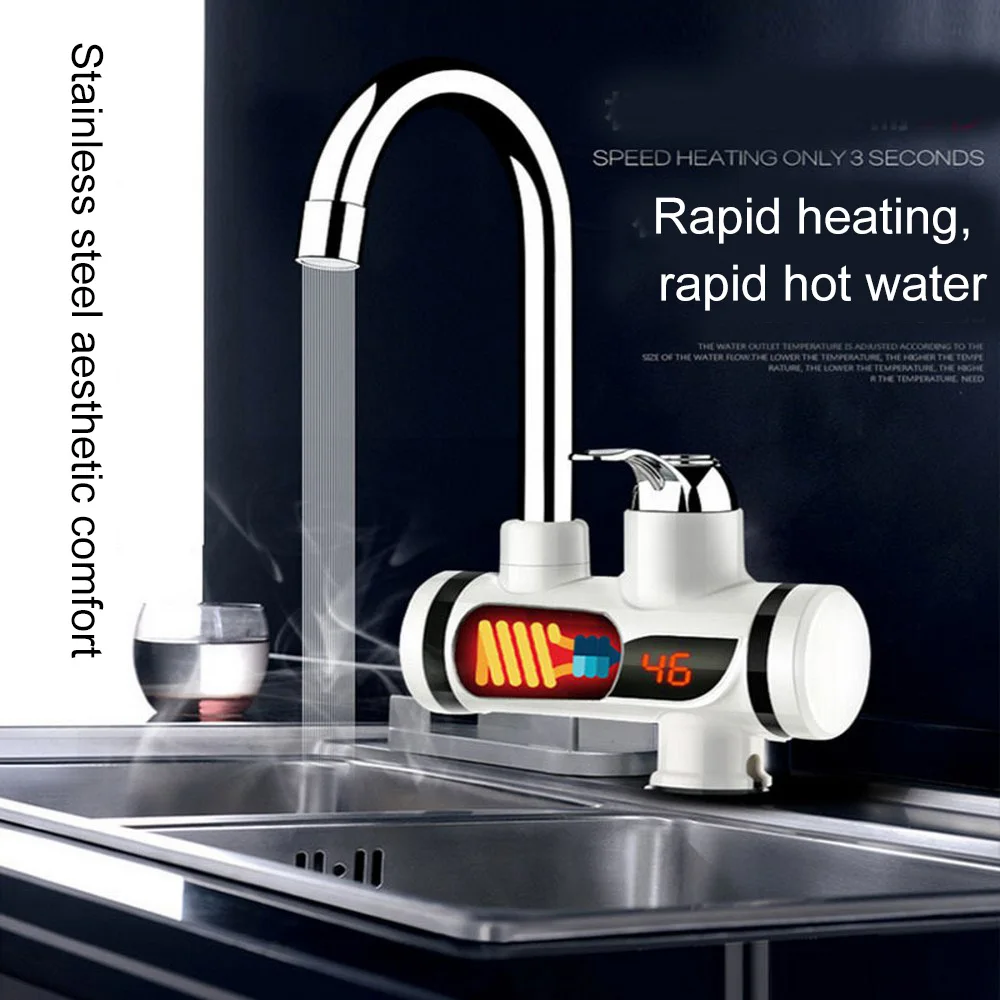 

Kitchen Faucet Electric Water Heater Tap Instant Hot Water Faucet Heater Cold Heating Faucet Tankless Instantaneous Water Heater