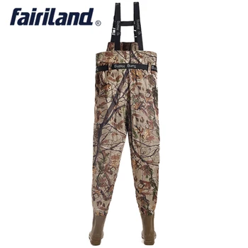 41-46 size chest wader with wading boots wading pants Camouflage color Taiwan 420D Nylon Super Tough fishing waders 4