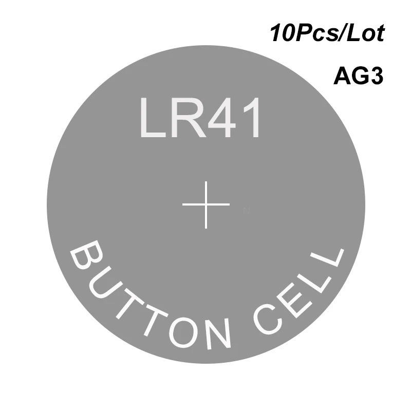 Кнопка Батарея AG3 LR41 LR736 LR41H SR41 SG3 192 384 392 392A 736 CX41 G3A LR41W SR736 1135SO 1,5 V щелочные батареи часы сотовый телефон